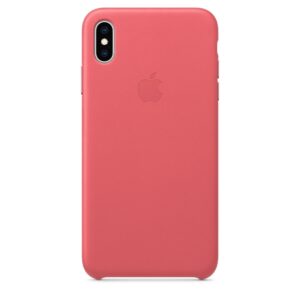 iPhone XS Max Leather Case - Peony Pink