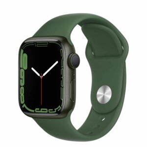 Apple Watch Series 7 Green Aluminium Case with Clover Sport Band