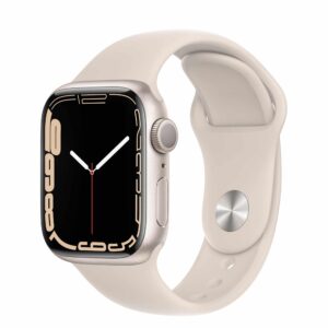 Apple Watch Series 7 Starlight Aluminium Case with Starlight Sport Band