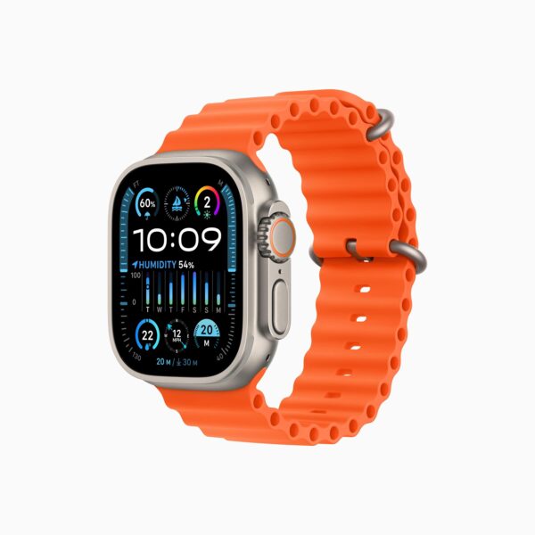 Apple Watch Ultra 2 GPS + Cellular Titanium Case with Orange Ocean Band